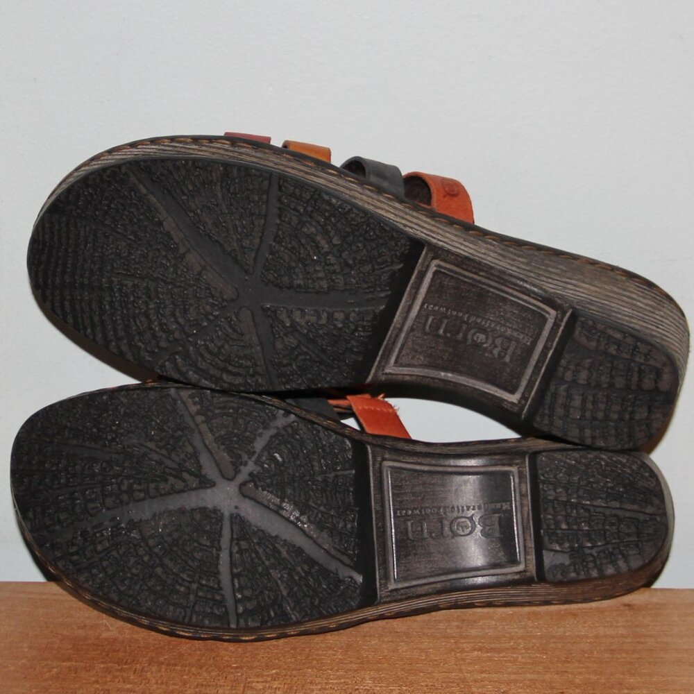 Born Lolo Multicolor Leather Slide Sandals Women's 9 - Picture 7 of 7
